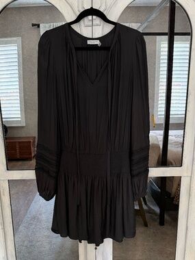 Ramy Brook Long Sleeve mini dress, Black, Sz L